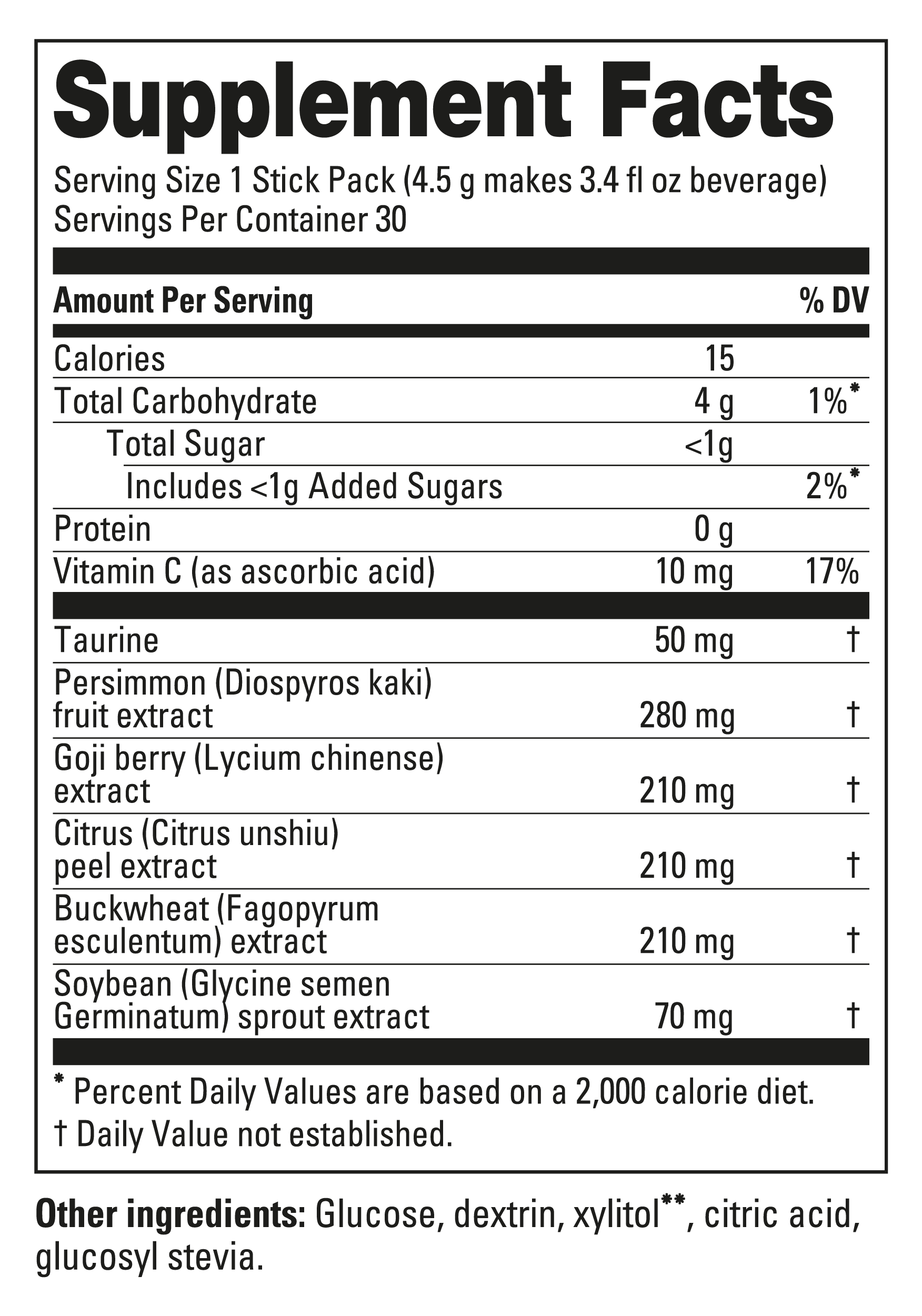 Supplement Label